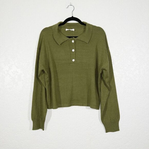 New Double Zero‎ Green Collared Top and Shorts Lounge Set Size Small - Picture 1 of 10